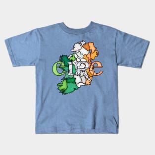 Stained Glass Ireland Map Kids T-Shirt